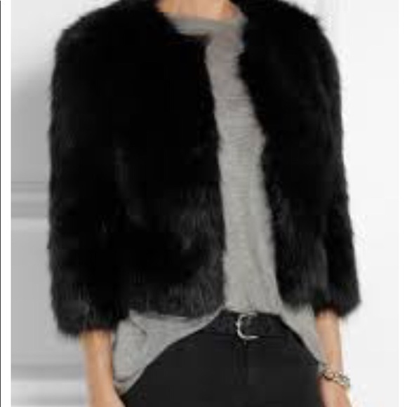 ✨Gorgeous Rabbit Fur Bebe crop coat✨ - Picture 2 of 8